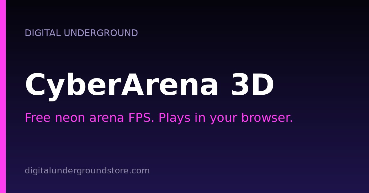CyberArena 3D: a free FPS you can play in your browser