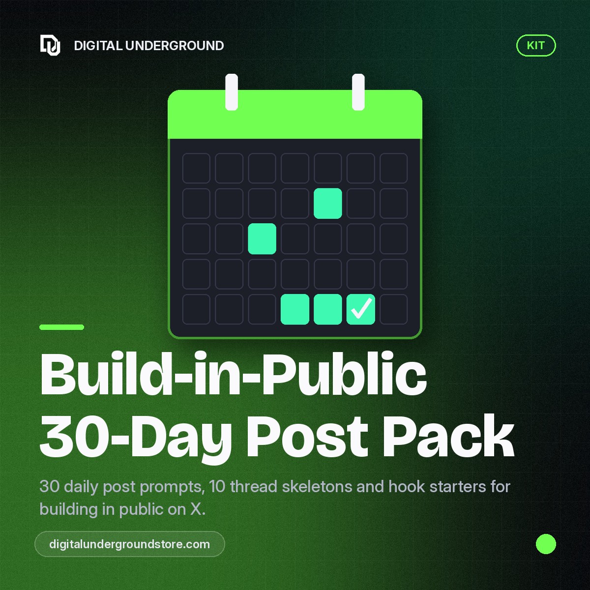 Build-in-Public 30-Day Post Pack