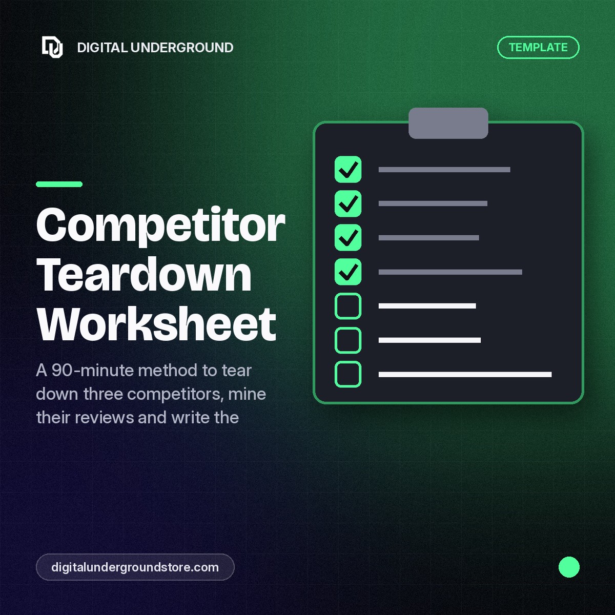 Competitor Teardown Worksheet